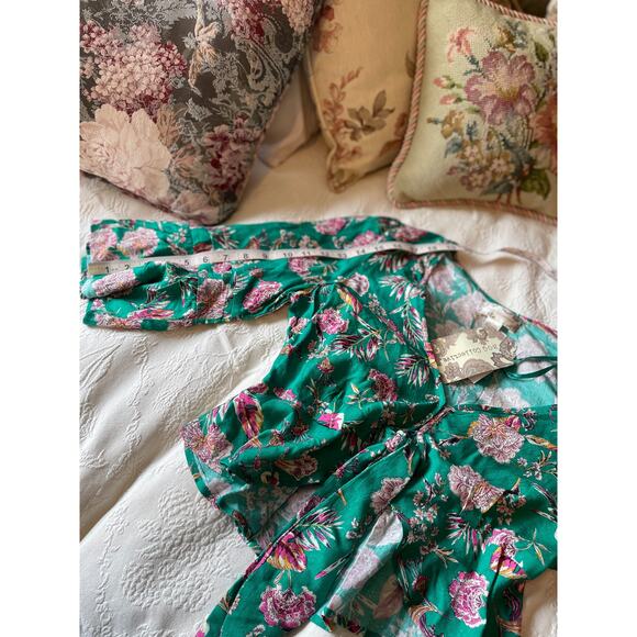 Birch 3/4 Sleeve Tie Front Flutter Blouse by BOG Collective - Size Small - Picture 10 of 12